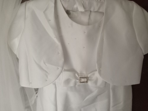 Girls white dress with - girls,