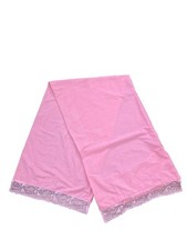 Vintage Bolster Nylon Case Pink Body Pillow Two Pillow Size Lace 60s