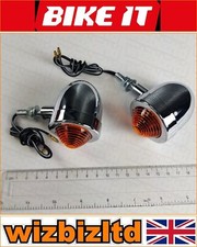 Yamaha XVS 650 N Dragstar 1997-2007 Chrome Body Short Stem Mini Indicators