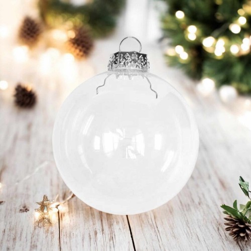 Clear glass ornament fillable - glass,