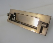Antique Brass Letterbox Letter Box Post Slot Old Art Deco Vintage Knocker Bronze