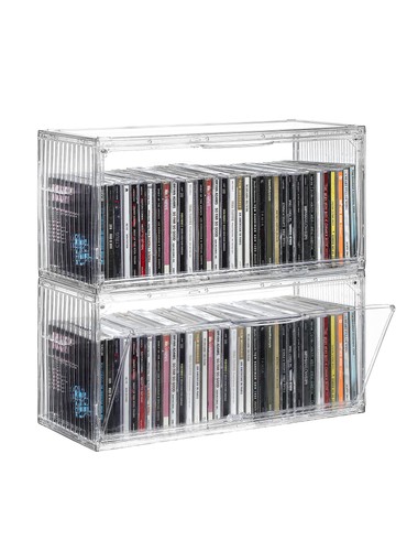 Pack clear storage box - 2-pack, cd