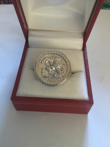 Sterling silver sovereign coin - sterling,