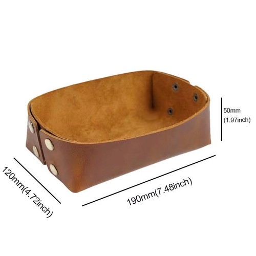 Genuine leather desk catchall - desk,