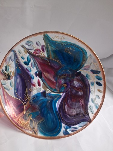 Studio art glass bowl - glass,