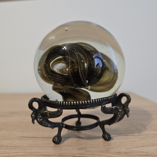 Glass paperweight hand blown - hand,