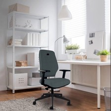 TKOPER-GY Energi-24 Office Chair with Adjustable Armrests & Synchro Tilt Seat