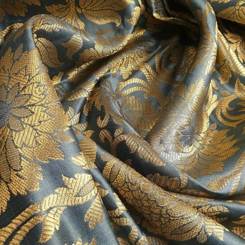 Damask floral brocade - damask, fabric