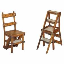 ANTIQUE ARTS & CRAFTS METAMORPHIC LIBRARY STEPS WILLIAM MORRIS CARPET UPHOLSTERY