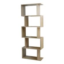 Oak 5 Tier Wooden S-Shaped