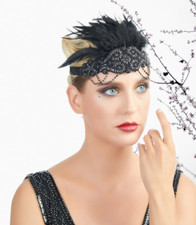 1920s Flapper Black Headband