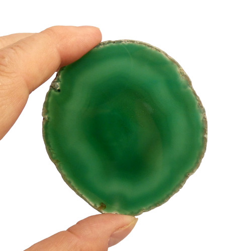 Banded green agate - agate, geode