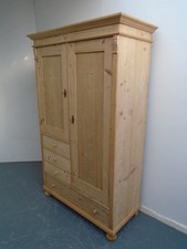 A One Piece Antique/Old Pine Child's / Holiday Let Wardrobe to Wax/Paint