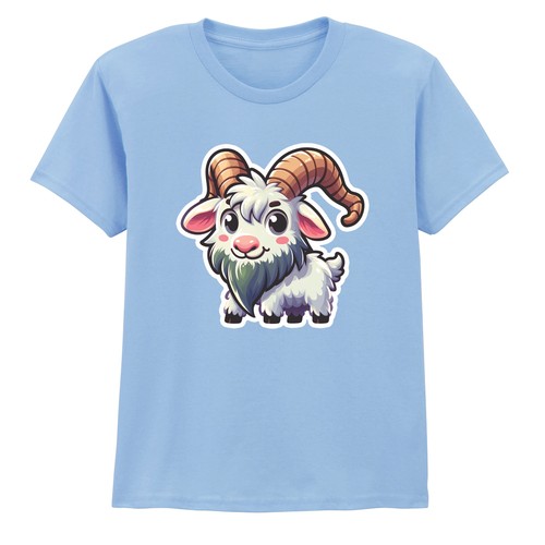 Cute cartoon goat kids shirt - cartoon,