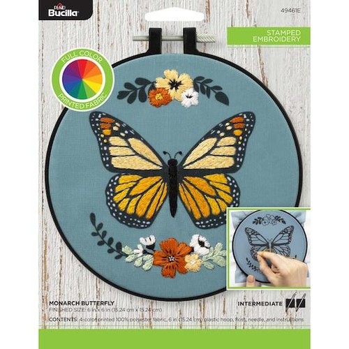 Bucilla stamped embroidery - 6",