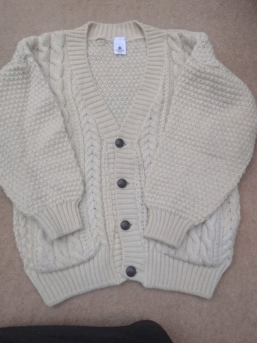 Arran ivory cardigan - ivory, wool