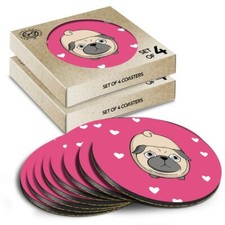 8 x Boxed Round Coasters -