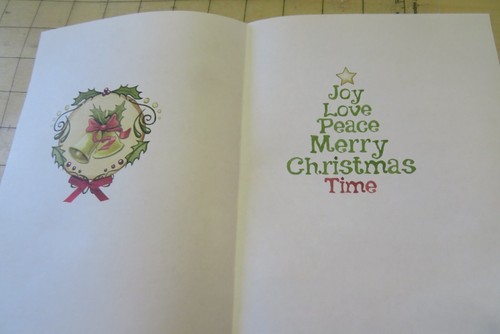 Christmas card inserts fold - card,