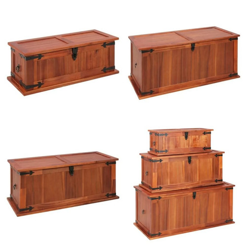 Wooden storage chest - storage,