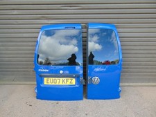 VW Caddy pair of Rear doors MK3 03-10 back glass left right Blue LA5C
