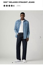 Levi’s Relaxed Straight Fit 555 32W 30L Welcome To The Game Blue
