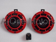 12V Loud Horn Red Compact