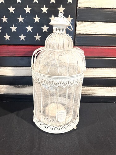 White distressed metal - distressed, glass