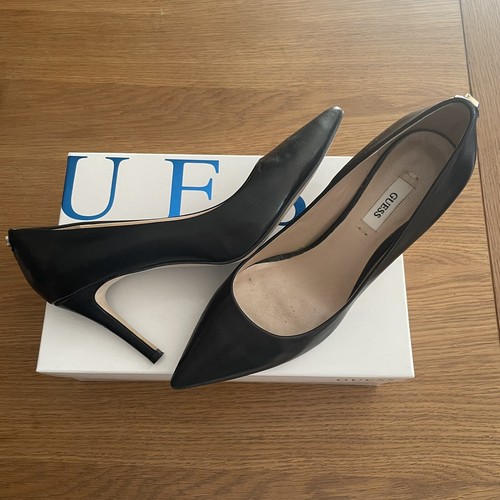 Guess black leather court - guess,