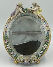 Antique 19th Century ITALIAN  G. Richardi Porcelain  FIGURAL  Mirror Cherubs