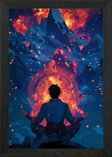 Meditating Figure with Fiery