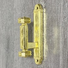 Vintage Curtain Tie Back Post Hooks Gold Colour Art Deco Retro Style Solid Metal