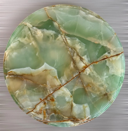Round green onyx coffee - green,
