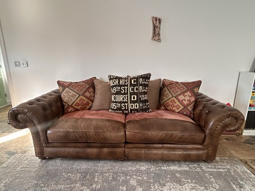 Large brown leather - brown, &