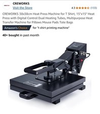 T shirt Printing Machine/ Heat Press Creworks