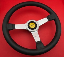 Genuine Early " MOMO - DAYTONA " 360mm 3 Spoke Leather Steering Wheel  (M12)
