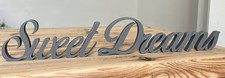 Sweet Dreams Grey Sign Freestanding Home Decor or Wall Bedroom Ornament