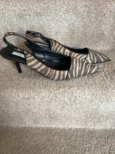 Ladies Zara Animal Print Slingback Shoes Size 6.5