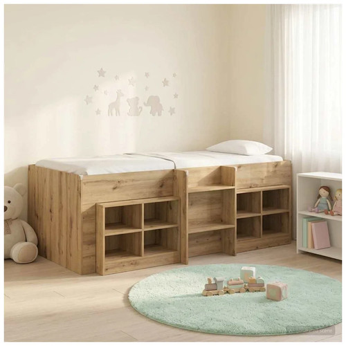 Loft bed frame artisan oak - bed,