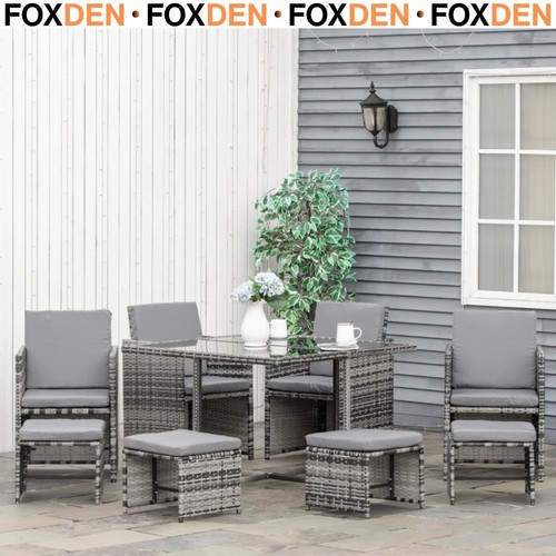 Seater rattan furniture set - 8-seater,