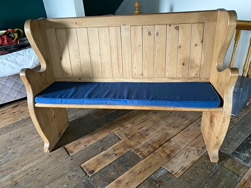 Church pew pitch pine - church,