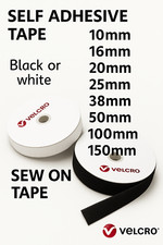VELCRO® Sticky Velcro Tape Self Adhesive Hook Loop Genuine Sew On Strips Tape