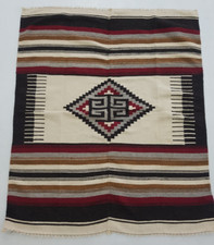 Vintage Handmade Traditional Mexico Navajo Kilim Floor Rug Carpet 160x139 cm