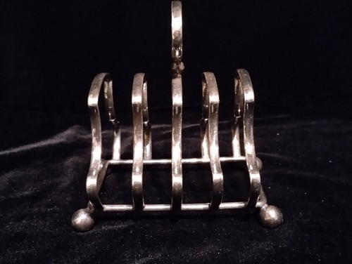 Vintage silver plate toast - vintage,