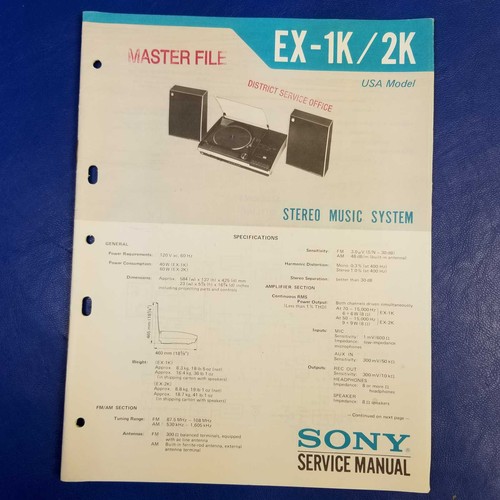 Sony 2k service - sony, ex-2k