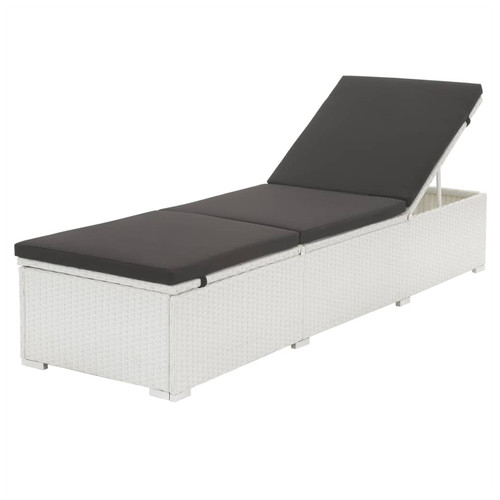 Sun lounger rattan black - sun, steel