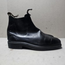 BLUNDSTONE SPS XTRA  MEN'S LEATHER CHELSEA BOOTS BLACK  SIZE UK8 EU42