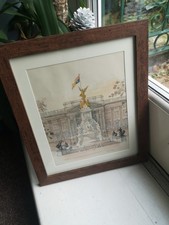 Mads Stage Buckingham Palace London England 11" x 8" signed framed Print 