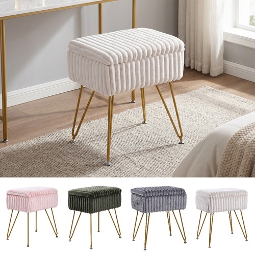 Vanity stool storage - vanity, ottoman