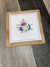 BHS PRIORY SQUARE CEREAMIC TEAPOT TEA POT STAND TRIVET EXCELLENT CONDITION