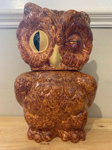 Cookie jar 1960s winking - cookie, owl